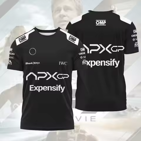 2025 New Brad Pitt F1 men's and women's movie T-shirt, outdoor sports, casual and comfortable shirt,