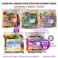 HALAL CANDYKU ULAR SNAKE STAR DOLPHIN GUMMY 400G ORIGINAL / SWEET / SOUR SV90