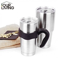 Large capacity stainless steel tumbler, thermal insulation, lid set, 600ml 900ml thermos, water cooler, straw hole