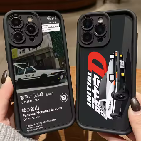 Anime I-Initials D Phone Case For Xiaomi Mi 15 14 13 12 14T 11 Lite 12T Poco M6 X7 X6 F4 F5 X3 X4 X5