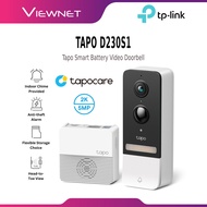 TP-LINK TAPO D230S1 TAPO SMART BATTERY VIDEO DOORBELL WITH 2K 5MP LIVE VIEW, COLOR NIGHT VISION, ANT