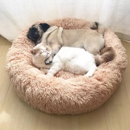Pet/dog/cat Bed Dog Bed Cat Bed Soft Plush Donut Pet Bed Round Plush Round Cozy Warm Bed Fur Bed