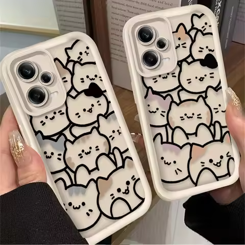Cartoon Animal Funny Cat Case for Xiaomi Redmi 15 13 12 15C 14C 14R 13C 12C 10C 4G 5G A5 A4 A3 Turbo