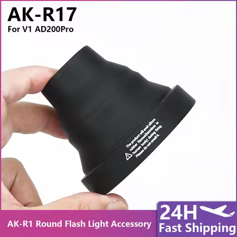 AK‑R17 Flash Snoot Modifier, Portable Beam Accessory for Round‑Head Speedlite V1 V1Pro AD200Pro H200