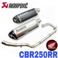 Akrapovic Exhaust Honda CBR250RR Ekzos Full System Stainless Steel Tabung Muffler Accessories CBR CB