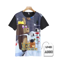 Super Bear Adventure T-Shirt for Kids and Adults with 3D Printing LP3D-A380