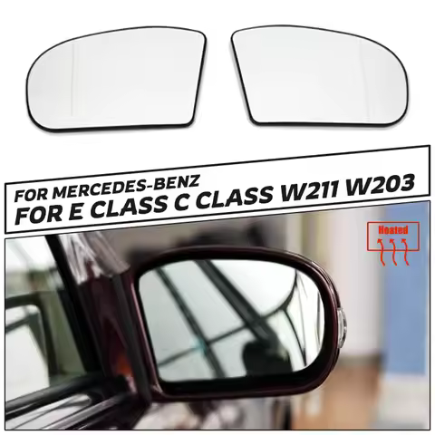 Left Right Door Side Heated Wing Mirror Glass Rearview Rearview Plate for Mercedes-Benz E-class C-cl