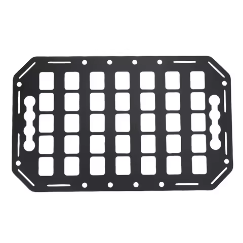 Truck Bed Molle Panel Rack 15x9.25x0.08in Aluminum Use with L Track Tool Cargo Storage Molle Panel f