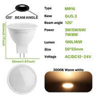 1-20pcs MR16 Low Voltage AC DC 12V 24V LED Spotlight Bulb GU5.3 120degree 38degree 3W-8W Replace 5