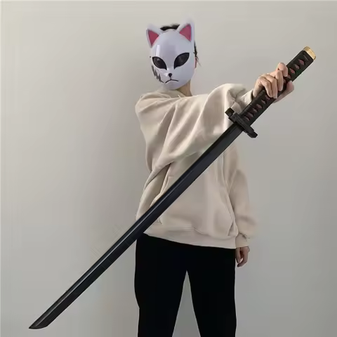 Cosplay Sword Anime Bleach Knife Kurosaki ichigo Sword Sky Lock Moon Weapon Gold Black Katana Playin