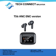Awei T56 Bluetooth Earphones Smart Touch Screen Bluetooth 5.4 ANC+ENC Noise Cancelling Wireless Earb