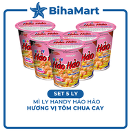 [SET 5 LY] - ACECOOK - Mì ly Handy Hảo Hảo Tôm Chua Cay - Mì Handy Hảo Hảo Tôm Chua Cay (67g/ly) - M