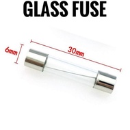 6x30mm Glass Fuse .5A 1A 2A 3A 4A 3.15A 5A 6.3A 10A 15A 20A 30A 250V Fast Blow F1AL250V F10AL250V
