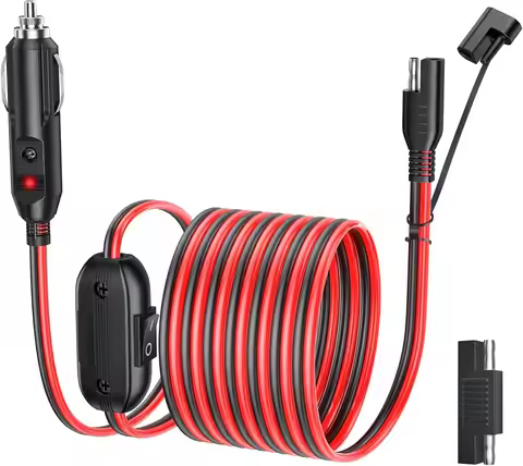 Cigarette Lighter Charger Cable 16AWG 12V Cigarette Lighter Plug to SAE Quick Release Adapter Extens