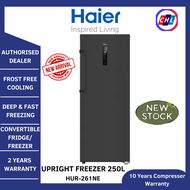 HAIER 250L HUR-261NE UPRIGHT FREEZER WITH FROST FREE (REPLACEMENT FOR BD-248WL) - HAIER WARRANTY MAL