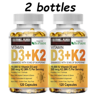 Vitamin D3 K2 10000 IU (250 mcg) D3 + 200 mcg K2 MK7 ,การบำรุงกระดูก ฟัน และกล้ามเนื้อ