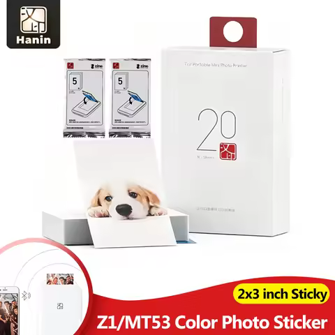 Color Photo Paper 2x3 Inch Sticky-Backed Zink Photo Paper For HPRT MT53/Z1 Pocket Photo Printer