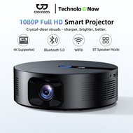 GOOJODOQ 1080P Bluetooth Sealed Optical HD Smart Projector