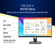 PRISM+ W270 Ultra | 27" 4K UHD 60Hz IPS Monitor Adjustable Stand