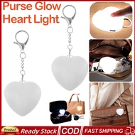 5PCS Purse Heart LED Light Handbag Lamp Automatic Motion Activated Purse Heart Shaped Light for Wome