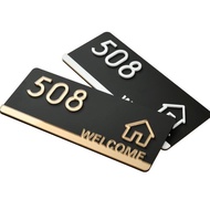 3d Golden House Number Plate Household House Number Customized Hotel Hotel Room Number House Number 