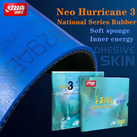 DHS Hurricane 3 National NEO BLUE SPONGE (Professional Player Use) Table Tennis Rubber Original DHS 