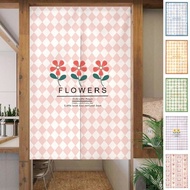 Ins Style Kitchen Door Curtain for Partition Short Doorway Curtain Toilet 180cm Japanese Style Door Curtain for Kitchen Velcro Door Curtain Feng Shui Partition Curtain