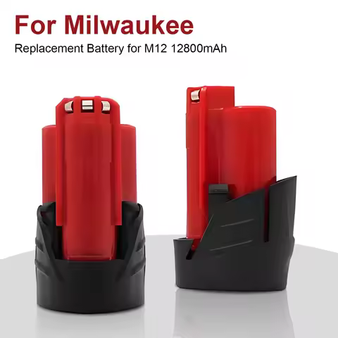12V 12.8Ah Lasting Rechargeable Battery For Milwaukee M12 XC Cordless Drill Tools 48-11-2402 48-11-2
