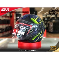 GIVI HELMET M35.0 DRACO YELLOW/BLUE /OPEN FACE HELMET / MOTORCYCLE HELMET /DOUBLE VISOR /GIVI HELMET