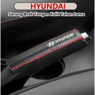 For Hyundai Leather Full Cover Handbrake Protector Non-slip Decoration for hyundai Accent Elantra Tu