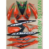 COVERSET HLD NVX155 AEROX 2018 ORANGE/MATTE BLACK (STICKER TAMPAL SENDIRI)