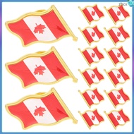 25pcs Metal Flag of Canada Badge Canada Flag Pin Badges Flag Metal Canada Badge  zhihuicx