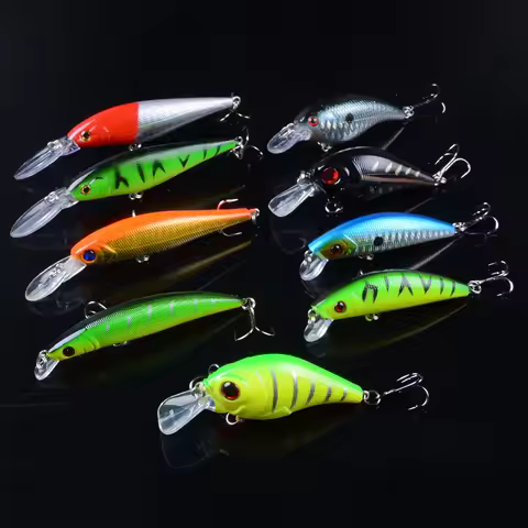 1pcs Artificial Bait Fishing Lures Minnow Crankbaits Bass Baits Wobblers Set Lifelike Fake Fishing b