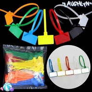 LATHERX 100pcs Cable Tag Strapping Tape Tag Labels Markers Mesh Wire Marker Colorful Tag
