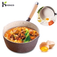 Konco 18cm Japanese Style Cooking Pot Soup Stock  Aluminium Pots Instant Noodle Pot Kitchen Cookware Non-Stick Stew Pot for Gas and Induction cooker