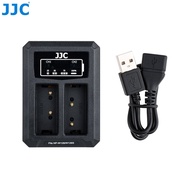 JJC ที่ชาร์จกล้อง NP-W126ช่องคู่ USB สำหรับ XS10ฟูจิฟูจิฟิล์ม XT30II XE4 XT3 XT200 XT20 XA5 XH1 XA20