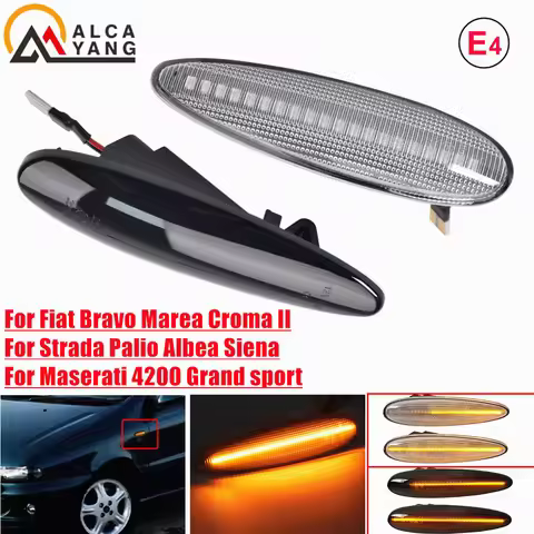LED Dynamic Blinker Side Marker Fender Turn Signal Light For Fiat Bravo Marea Croma II Strada Palio 