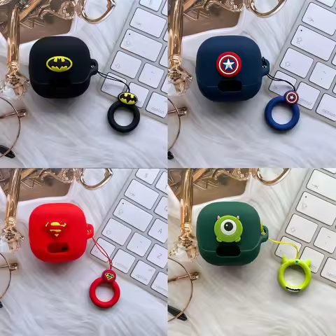 Silicone Cartoon Soft Case for Anker Soundcore Liberty 4 NC Wireless Bluetooth Earphone Protective C