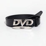 1pc Men's Black Casual DVD Geometric Buckle Jeans Belt, Versatile Accessory