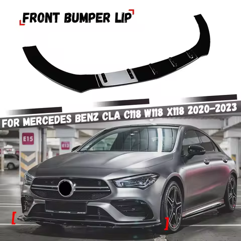 For Mercedes Benz CLA C118 W118 X118 CLA180 200 220 250 CLA35 45 AMG 2020-2023 Front Bumper Splitter