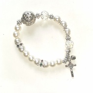 Ready All Saints Pearl Rosary Bracelet