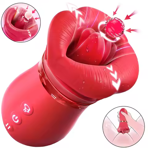 APP Bluetooth Control Mouth Vibrator Female Tongue Licking Breast Sucking Cunnilingus Flirting Vibra