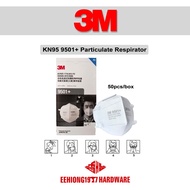 3M KN95 9501+ Particulate Respirator 9501 Knitted Ear Loop Face Mask with Standard Size 50pcs Box Topeng muka 口罩 面罩 呼吸器