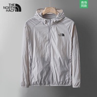 THE NORTH FACE Silk Ice Silk สำหรับผู้ชายผู้หญิงแจ็คเก็ตกีฬาที่มีน้ำหนักเบาและระบายอากาศได้ดีทนรังสี