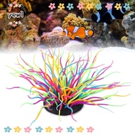 YEWW Silicone Anemone Coral, Simulation Luminous Feature Artificial Sea Anemone Coral, Ornament Colo