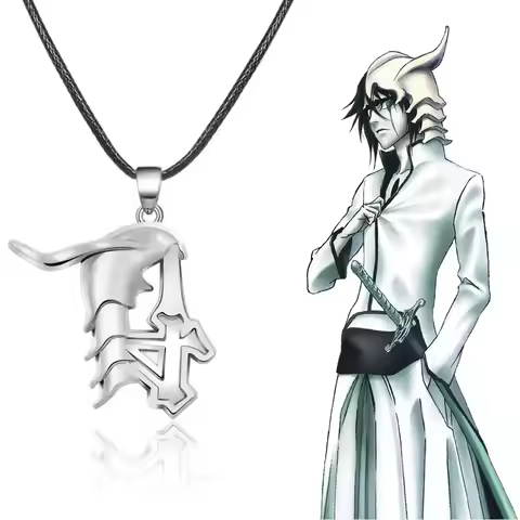 Bleach Anime Necklace NO.6 Espada Grimmjow Jaggerjack Arrancar Face llaveros Pendant Keychain Cospla