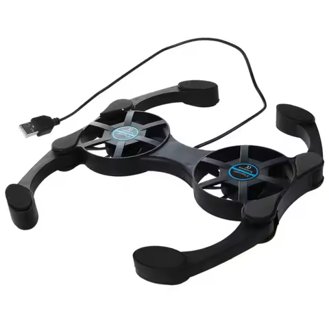 Foldable USB Laptop Cooling Pads With Double Fans Mini Octopus Notebook Cooler Cooling Pad For 7-15 