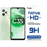BUYLA Native Tempered Glass Screen Protector For Realme C35/C33/C30/C30S/C25/C25Y (NON Black Frame)