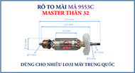 RÔ TÔ MÁY MÀI MÃ 9553C DÙNG CHUNG CHO NHIỀU LOẠI MÁY MÀI TRUNG QUỐC RUỘT MÀI 9553C Master phi 32 KE