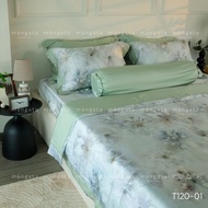 Bộ chăn ga gối 5 món lụa Tencel 120s cao cấp size 2mx2m và 2m2x2m Mangata Bedding nhiều hoạ tiết mềm